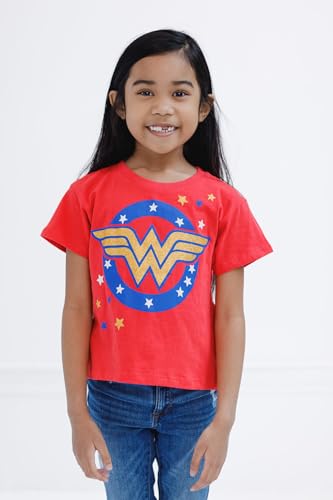 Image of DC Comics Justice League Girls' Glitter Graphic T-Shirt Toddler to Big Kid