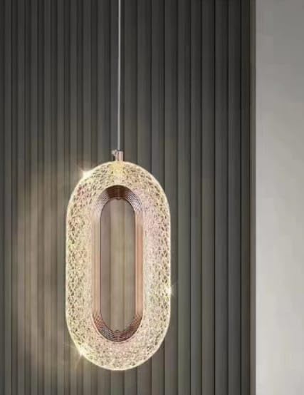 Image of Hanging Lights for Living Room, Pendant Lights for Ceiling of Kitchen Island, Hanging Lamp for Home Decoration and Modern Lamps for Hotels and Cafe (Pack of 1) (Oval)