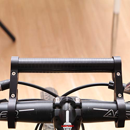 Fewear 15cm Bike Handlebar Extender, Bicycle Handlebar Extension Aluminum Alloy Mount Holder Double Clamp Bike Bracket Bicycle Accessories for Flashlight Phone (Gold)
