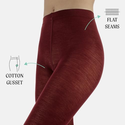 Image of CALZITALY Woman Merino Wool Tights, 100 DEN Warm Tights, Multicolor Winter Pantyhose, S - XL - Made in Italy