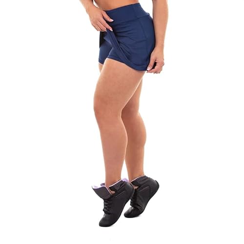 Short Saia Tapa Bumbum Feminino Cintura Alta Suplex Cós Alto Academia Fitness Ginástica Roupas de Ac