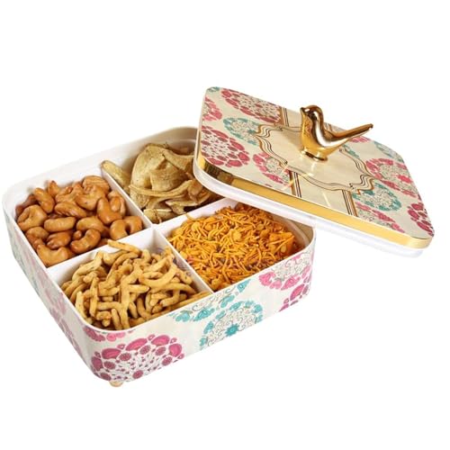 EZRA Airtight Dry Fruit box with Lid Serving Tray, Dry Fruit Box with for Serving Sweets, Chocolates, Candy, Pickle, Mukhwas, Kitchen accessories Items (500ml, Set of 4) (B0CK5T9ZTW) Amazon Price History, Amazon Price Tracker