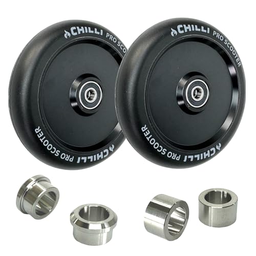 Roues Hollowcore Pro pour trottinette de cascade 120 mm SET + espaceur en titane uniquement compatible avec Blunt Prodigy S6, S7, S8, S9, X, KOS S5, S6, Colt...