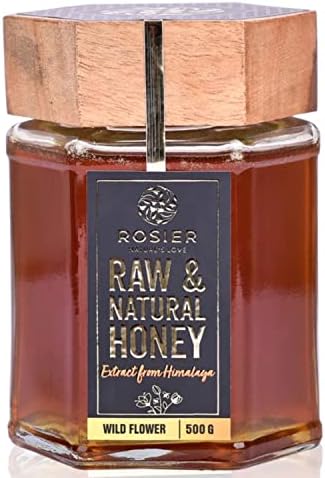 ROSIER Wild Forest Himalayan Honey, Pure, 100% Natural and Ayurvedic, Rich in Vitamins and Minerals, Helps in Curing Cough & Cold (500 gm)