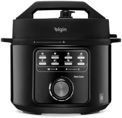 Panela de Pressão Fast Cook Elgin – 220V 900W 4L 9 Dispositivos d...