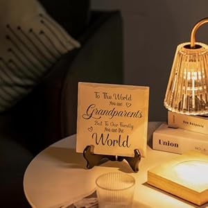 LukieJac Grandparents Gifts from Grandkids Ceramic Plaque for Grandpa & Grandma Gift Ideas Home Decor, Thanksgiving, Christmas, New Year, Grandparents Day, Wedding Anniversary and Birthday Gifts LukieJac Grandparents Gifts from Grandkids Ceramic Plaque for Grandpa Grandma Gift Ideas Home Decor Thanksgiving Christmas New Year Grandparents Day Wedding Anniversary and Birthday Gifts