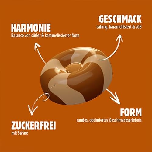 VIVIL Creme Life Caramel, 15 Beutel, Sahnebonbons mit Karamellgeschmack, zuckerfrei & glutenfrei, 15 x 90g