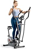 Sunny Health & Fitness Essential Magnetic Resistance 2-in-1 Cross Trainer Elliptical Bike, with Digital Performance Monitor, Optional Bluetooth with Exclusive SunnyFit App - SF-E322004