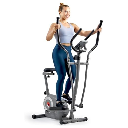 Sunny Health & Fitness Essential Smart 2-in-1 Cross Trainer Elliptical Bike, Magnetic Training Machine for Adult/Seniors Home Gym Cardio Exercises, Free SunnyFit App Bluetooth Connection - SF-E322004