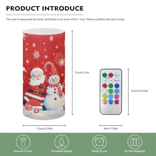 Image of Flameless Candles with Remote Timer Battery Operated Santa Claus