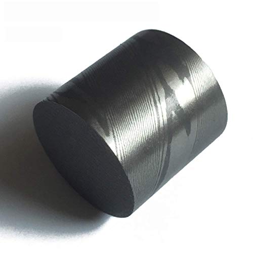 Diameter1" x 1"L Stainless Damascus Steel Mokume Gane Twist Pattern Round Rod for Wedding Ring Jewelry Craft Suppl