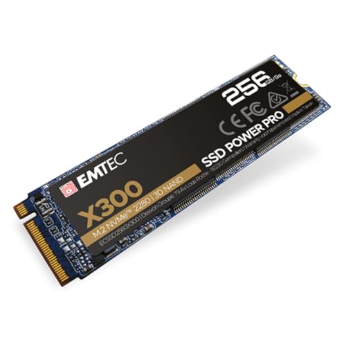 SSD M.2 2280 NVMe EMTEC X300 Power Pro 256Go stockage PC portable
