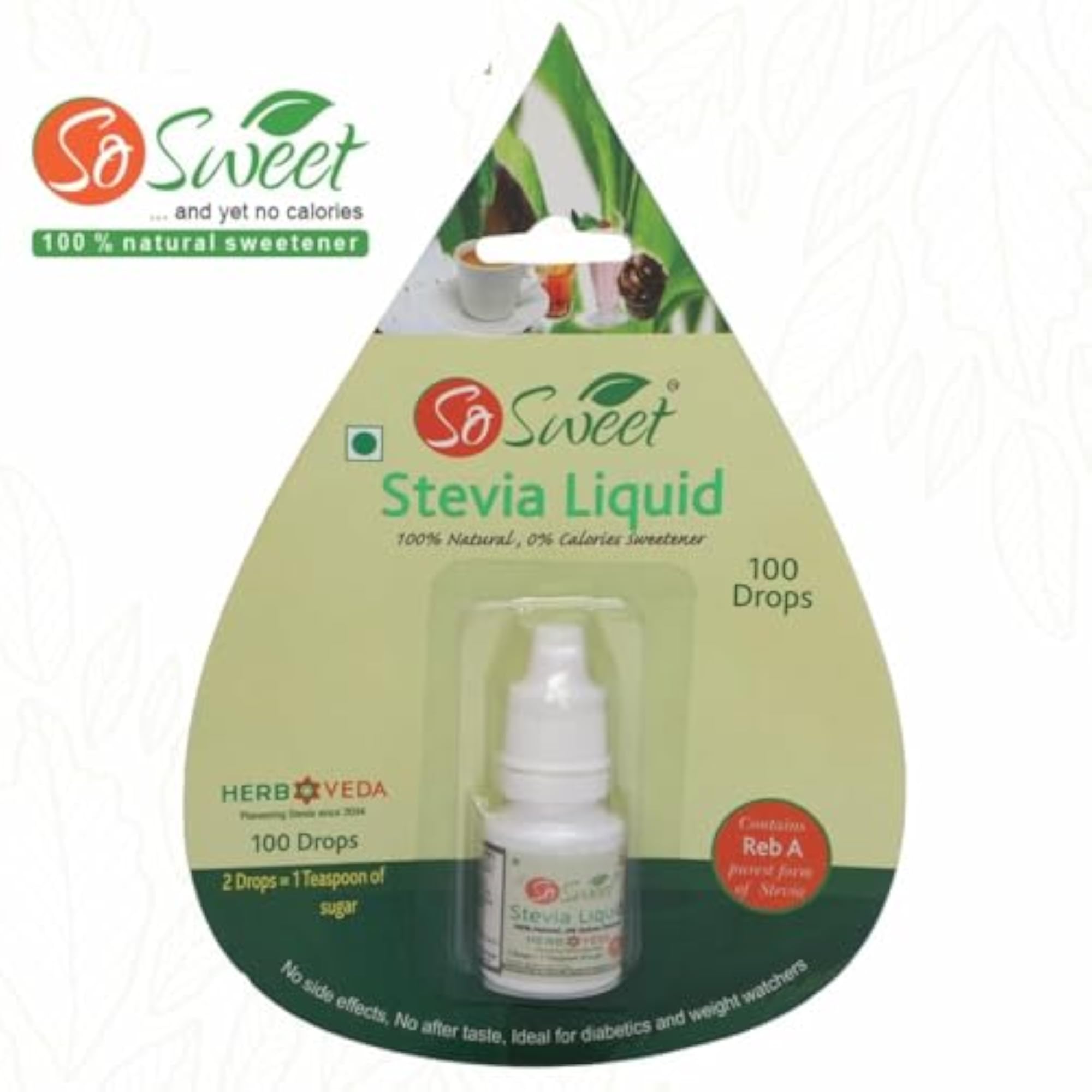 Stevia Liquid Sugar Natural Zero Calorie Sweetener (1000 Drops)