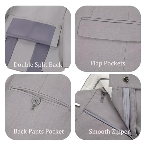 Men's Suits 2 Piece Slim Fit Double Breasted Tuxedo for Men Formal Wedding Outfits Prom Suits Blazer Jacket Pants2