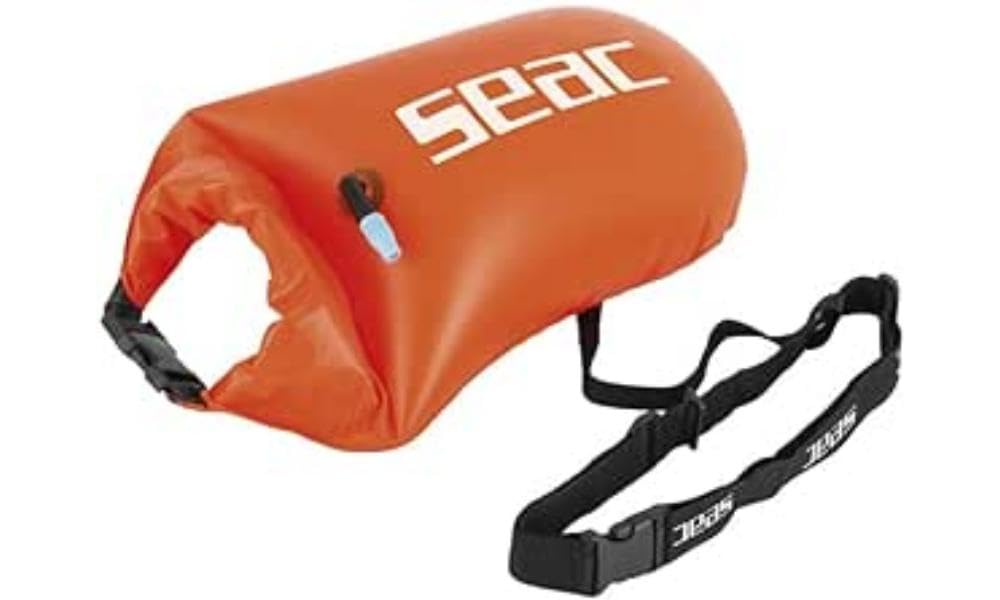 SEAC Swim Dry, an Inflatable Swimming Buoy sized 36x61, 20 litres, Orange