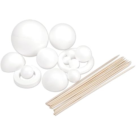 Smoothfoam Styrofoam Solar System Kit for Modeling, White Cover