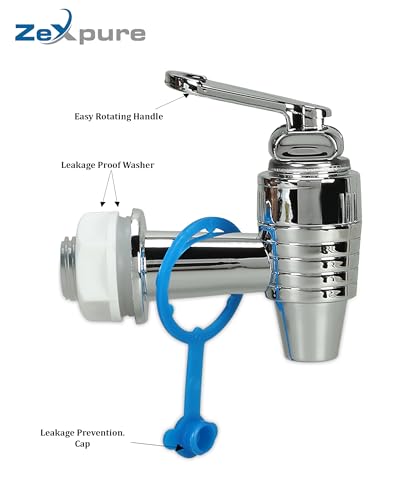 Image of RO Tap Set - Universal Water Purifier Tap - Silver - Suitable for all RO /UV /UF water purifiers, water pots, and plastic cans (Pack of 2)