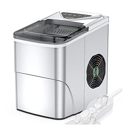 Ice Makers Countertop, Self-Cleaning Function, Portable Electric Ice Cube Maker Machine, 9 Ice Cubes Ready in 6 Mins, 26lbs 24Hrs with Ice Bags and Ice Scoop Basket for Home Kitchen Office Bar(Silver)