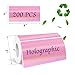 YEGAWEN 2x4 Inch Holographic Thermal Labels, Pink Direct Thermal Stickers Label, Self-Adhesive Glitter Thermals Printer Sticker Labels, Perforation Line Design- 200Pcs/ 1 Roll