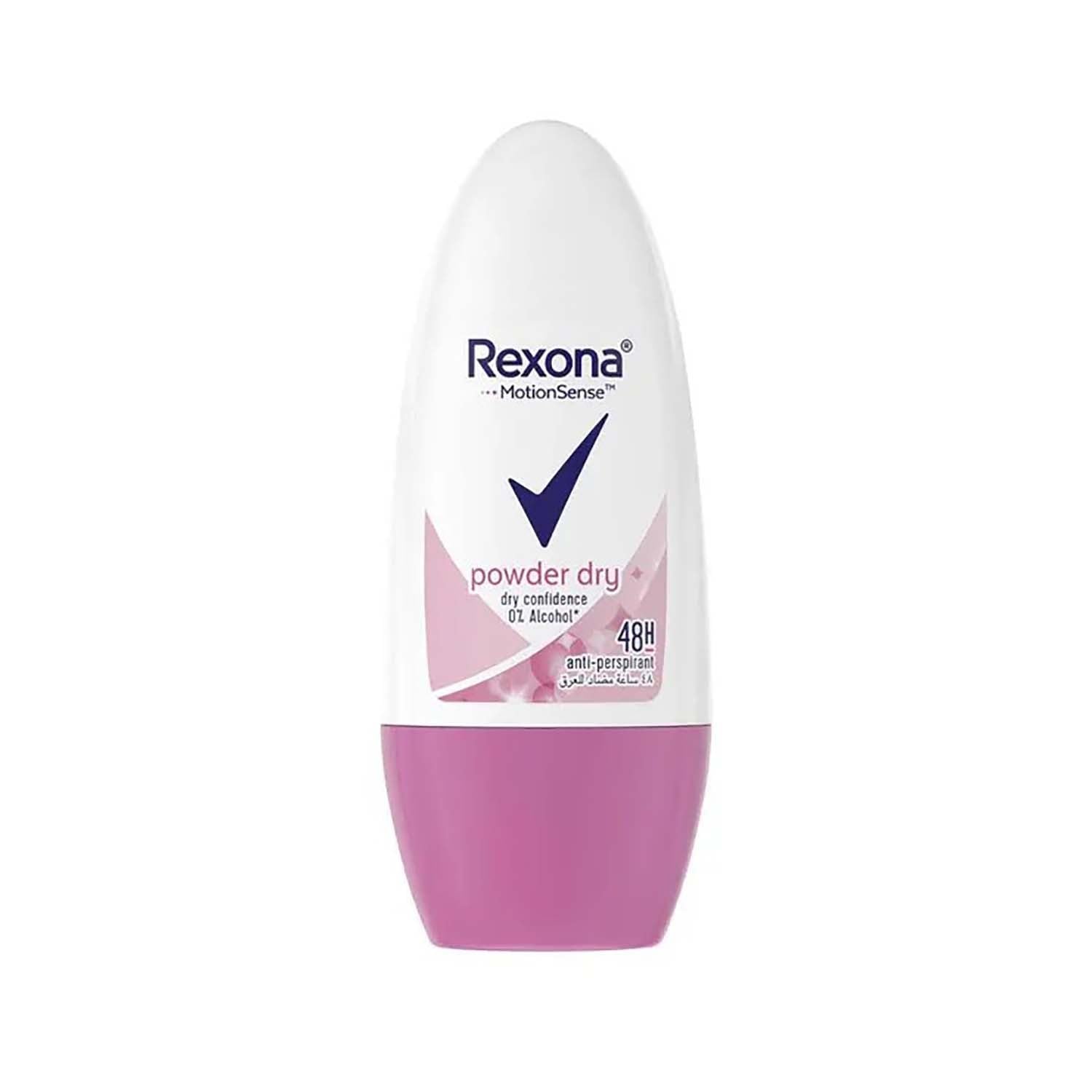 Rexona Powder Dry Roll-On Motion Activated Deodorant for Women | 72-Hour Freshness | MotionSense™ Technology | Alcohol-Free & Gentle on Skin | 45 ML-picture-28