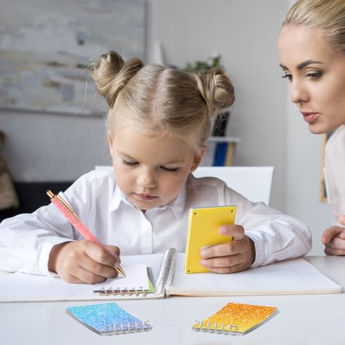 Image of Glenmal 24 Pcs Mini Notepads for Kids Party Favors Mini Tie Dye Note Pads Glitter Colorful Little Pocket Notepads for Girls Gift Classroom Rewards 20 Pages Each (Gradient Color)