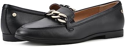 WHITE MOUNTAIN Women's Shoes Nobles II Tailored Flat, Black/Smooth, 10 M | Image 1