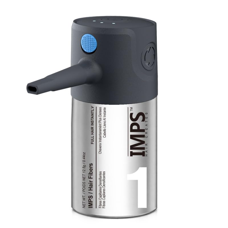 IMPS SteadyFlow Electric Hair Fiber Applicator, 3 Modes for Precise Thinning Hair Coverage,Automatic Spray Pump for Salon-Grade Hair Building, Instantly Thicker & Fuller Looking Hair-Medium Brown