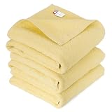 オルタ(oruTa) 今治タオル バスタオル 3枚セット 薄手 速乾 日本製 自然派 65x120cm 綿100 イエロー