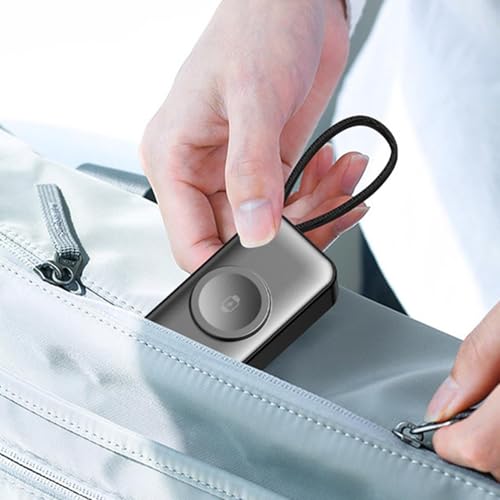 Batería portátil con conector USB-C retráctil y base de carga para smartwatch 5