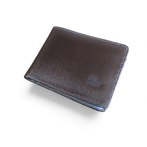 Carteira Masculina em Couro Legítimo Design Clássico 11,5x9cm Porta Cartões Dinheiro Documento e Moedas (Marrom)