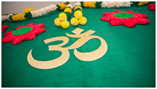 Image of Desi Favors (Hinduism) Religious Cutouts | Om, Ganesha, Swastik & Lotus Symbols | Spiritual Home Styling Traditional, Varalakshmi Pooja Decor | Indian Wedding Decorations | Multi Sizes (Pack of 4)