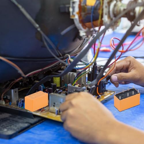 PCB Mount Power Relay Coil, 16 Stück PCB Leistungsrelais 5V, Spulenspannung Relais K19F-DC5V, Mini Leistungsrelais 8 Pins, Power Relay, Mini Relais für Printmontage