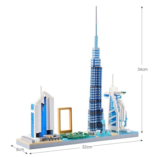 Image of Dubai Skyline Landmark Building Block Set - 3000+ PCS,Architecture Model Building Blocks Set for Kid,Adult Educational Toys Gift [6+ Year olds]