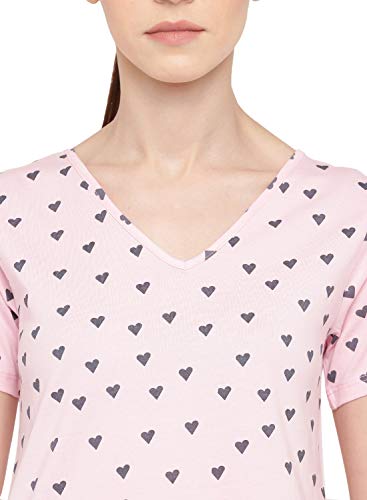 Image of A.T.U.N. (ALL THINGS UBER NICE) Women's Cotton Relaxed Fit Sleepwear Set | Tees with Shorts Set