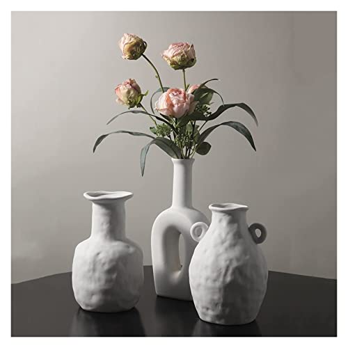 Vase céramique blanc style rétro RLKHXBS petit modèle de table