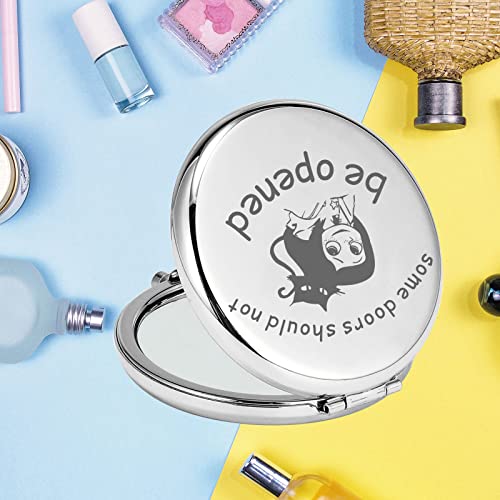 Keychin Movie Fans Pocket Mirror Cartoon Movie Fans Gifts Some Doors Should Not Be Opened Compact Makeup Mirror For Women Girls Teenagers (Be Opened-S) #TOP3