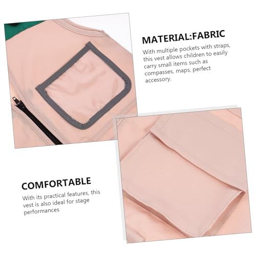 BESPORTBLE Explorer Vest for Outdoor Adventures Lightweight Cosplay Prop with Multiple Pockets for Boys for Role Playing and Stage Performances3