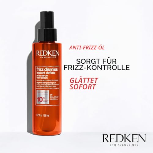 Redken Frizz Dismiss Humid Oil, Haaröl für unkontrolliertes Haar, für alles Haartypen, mit Babassu-Öl und Smoothing-Komplex… – Ansicht 3