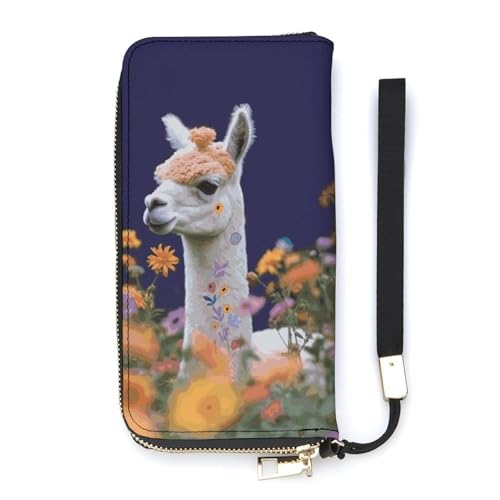 Portefeuille long en cuir PU blanc minimaliste avec fentes pour cartes