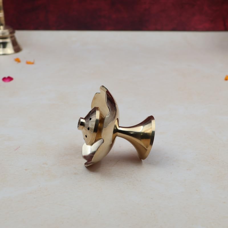 Brass Incense Holder | Plain Gumbad/Agardan for Pooja, aarti and All Festivals (Size : 6.5cm | Weight : 74gm Approxe)