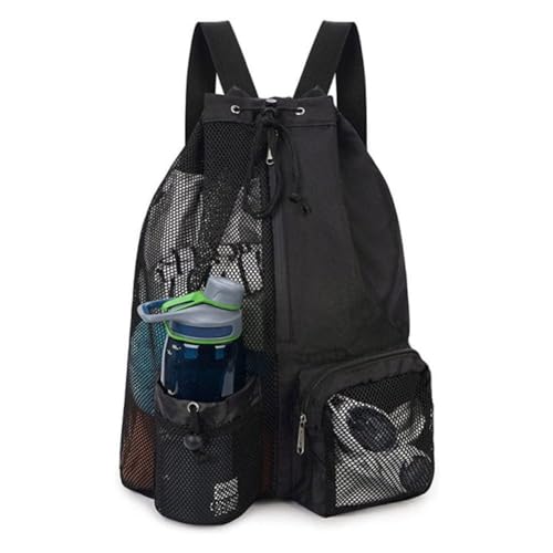 Sac de natation en maille avec cordon de serrage, sac de plage étanche imperméable