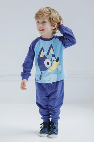 Image of Bluey T-Shirt and French Terry Jogger Pants Outfit Set Infant to Big Kid Sizes (12 Months - 10-12)