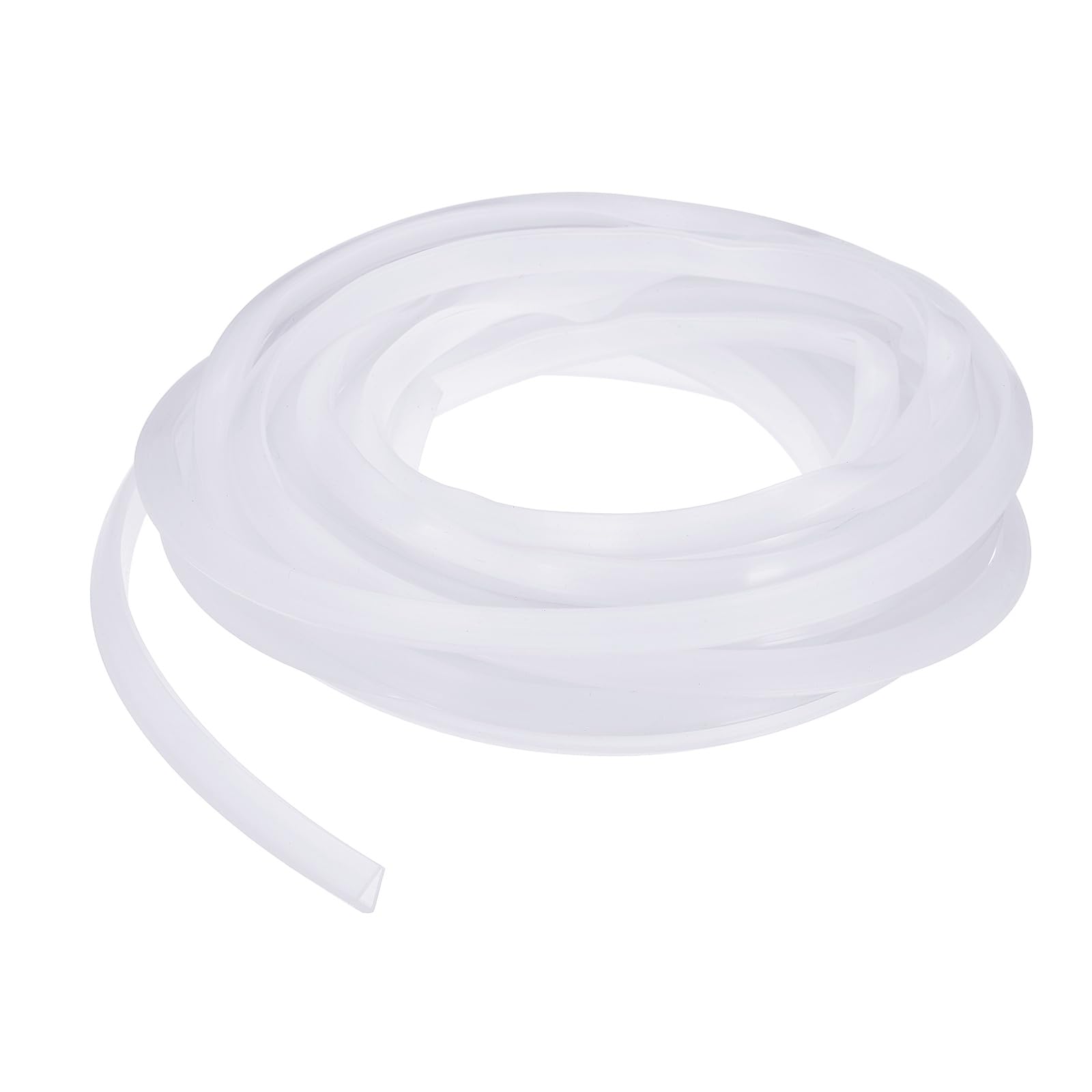 YOKIVE Clear Rubber U Channel Edge Trim, Silicone Door Seal Strip 6.4mm Slot Fit for 5.6-7.2 mm Edge | Metal Edge Guard Protector Great for Plywood, Glass, Sheet Metal (10m)