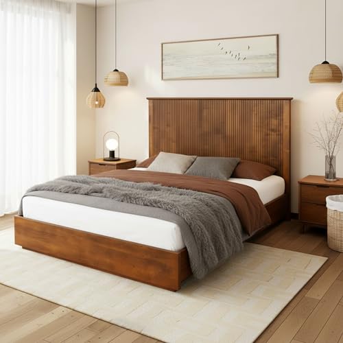 Merax Queen Bed Frame with Headboard and Platform