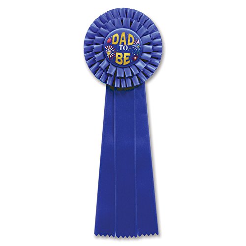 Beistle Dad to be Deluxe Rosette, 41/2 by 131/2-Inch