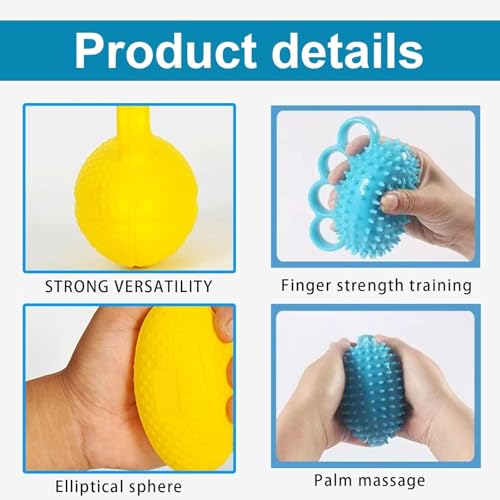 2 Stück Stressball, Stressball Erwachsene, Knetball Für Hände Therapie, Handtrainer Fingertrainer, Massageball Für Die Hand, FingerTraining, LindertStress, Für Hände Therapie Arthrose, Finger Training