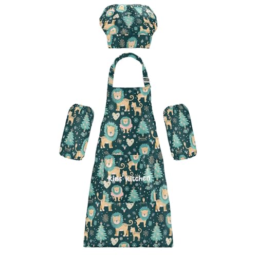 siphylline 3 Pack Kids Kitchen Set Adjustable Teal Six Playful