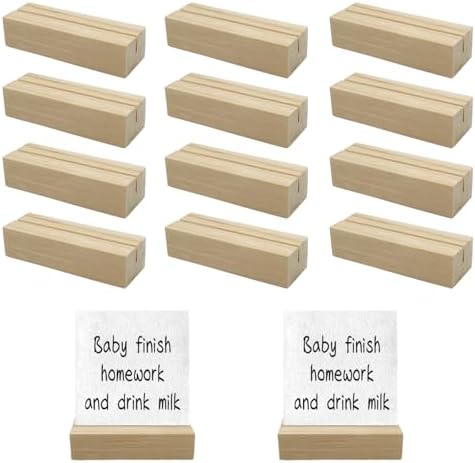 10 Stück Kartenhalter Buchenholz - Tischkartenhalter 10x3x2cm Für Hochzeit & Events