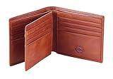 Stealth Mode Leather Bifold Wallet for Men With ID Window and RFID Blocking (Light Brown)