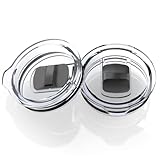 Tapa de vaso de 20 onzas, tapas MagSlider de repuesto para vaso Yeti, taza de 10/24 onzas y Lowball de 10 onzas, paquete de 2 tapas de viaje a prueba de derrames para Ozark Trail, Old Style Rtic, sin